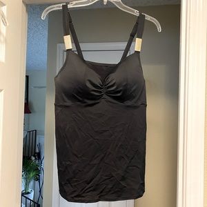 42DD black swimsuit with gold details